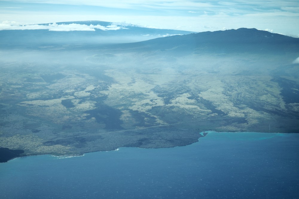 Aerial Shot With Hualalai In The Foreground; Mauna Loa in the background
