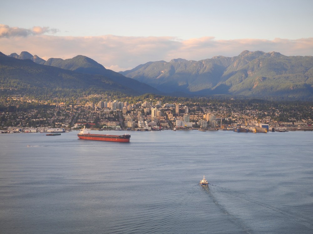 View North From Top of Vancouver Restaurant